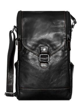 Jack George’s Classic black Leather Crossbody Bag.